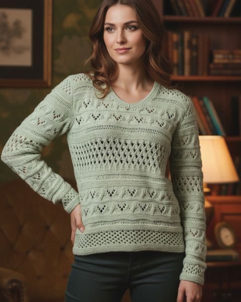 Pulli mit Ajourmuster
