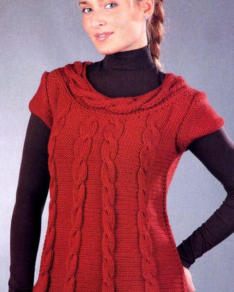 Pulli mit Zopf am Ausschnitt