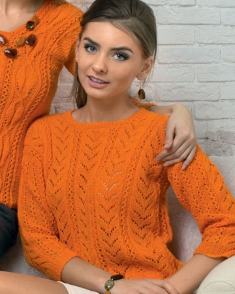 Pulli mit Ajour-Blattmuster