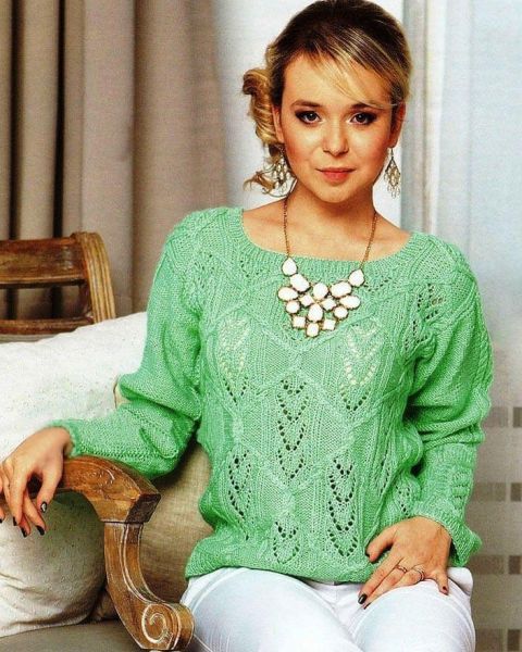 Pulli im Ajourmuster