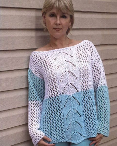 Oversized-Pulli im Netzmuster