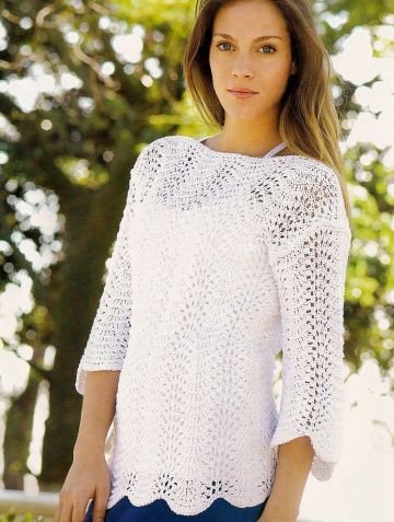 Pulli im Wellenmuster