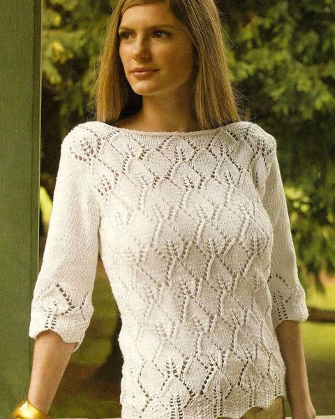 Pulli im Blattmuster