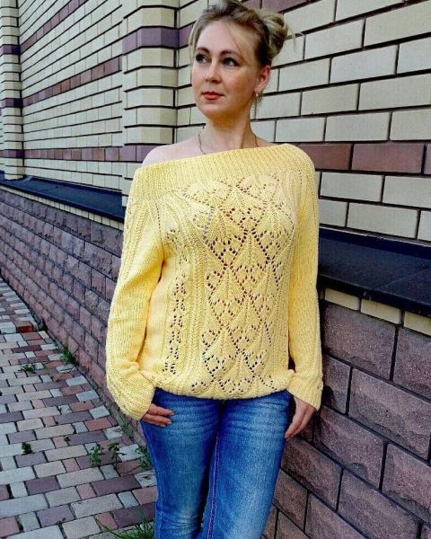 Pulli mit Ajourmuster