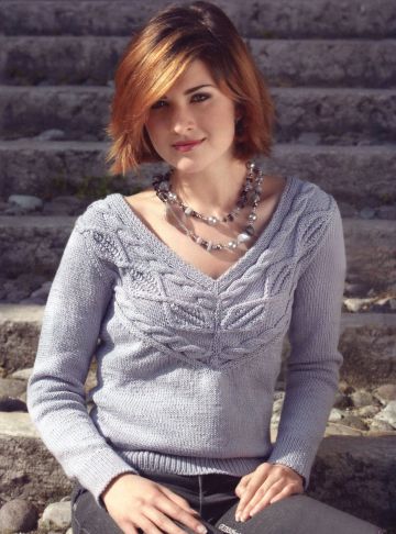 Pulli mit Passe im Rautenmuster