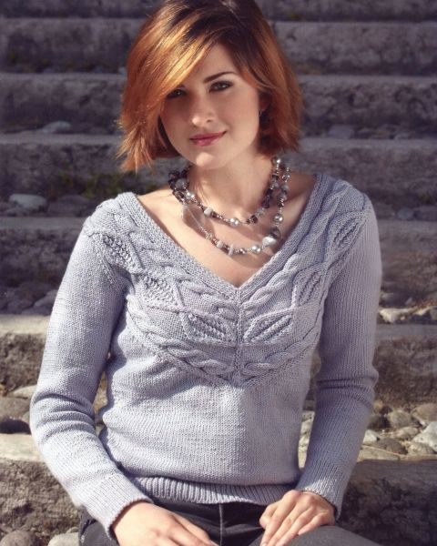 Pulli mit Passe im Rautenmuster