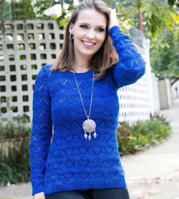 Pulli im Ajourmuster
