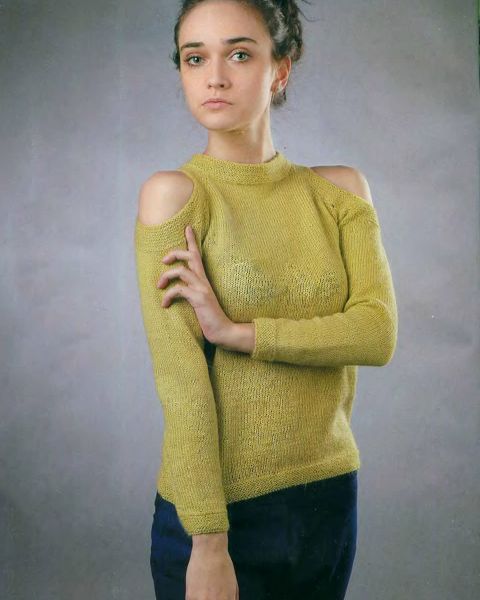 Pulli mit offenen Schultern