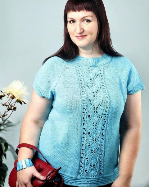 Pulli mit Mittel-Ajourmuster