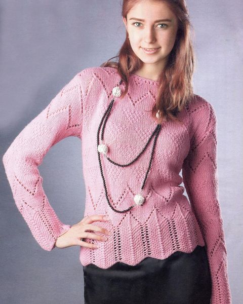 Pulli im Ajourmuster