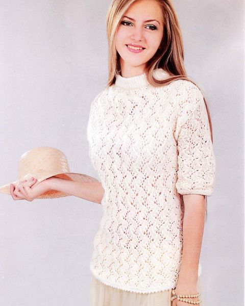 Pulli im Ajourmuster