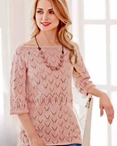 Pulli im Ajourmuster
