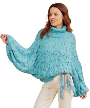 Oversize-Pulli mit Ajourmuster