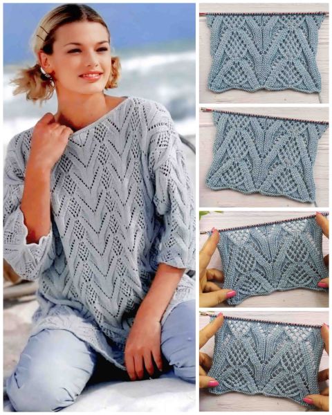 Pulli mit Ajourmuster