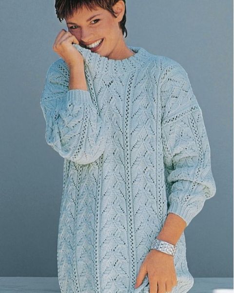 Pulli mit Ajour-Streifen