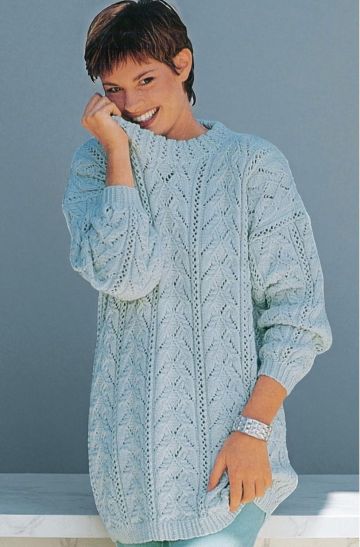 Pulli mit Ajour-Streifen