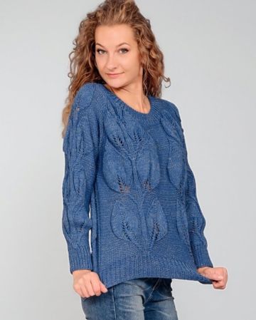 Pulli mit plastischen Blättern