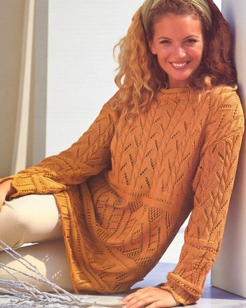 Pulli mit Ajourmuster-Mix