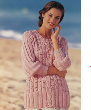 Langer Raglan-Pulli mit Taschen