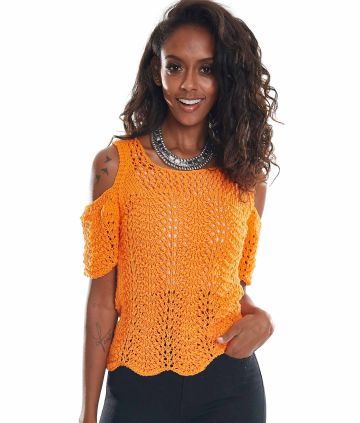 Top mit Wellenmuster