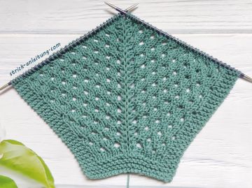 Lochmuster mit Raglan von oben stricken
